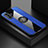 Funda Silicona Carcasa Ultrafina Goma con Magnetico Anillo de dedo Soporte X01L para Xiaomi Poco F3 GT 5G Azul