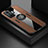 Funda Silicona Carcasa Ultrafina Goma con Magnetico Anillo de dedo Soporte X01L para Xiaomi Poco F4 GT 5G Marron