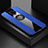 Funda Silicona Carcasa Ultrafina Goma con Magnetico Anillo de dedo Soporte X01L para Xiaomi Poco M2 Pro Azul