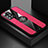 Funda Silicona Carcasa Ultrafina Goma con Magnetico Anillo de dedo Soporte X01L para Xiaomi Poco X4 NFC Rojo