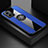 Funda Silicona Carcasa Ultrafina Goma con Magnetico Anillo de dedo Soporte X01L para Xiaomi Redmi 10 5G Azul