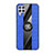 Funda Silicona Carcasa Ultrafina Goma con Magnetico Anillo de dedo Soporte X02L para Samsung Galaxy A22 4G Azul