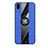 Funda Silicona Carcasa Ultrafina Goma con Magnetico Anillo de dedo Soporte X02L para Samsung Galaxy M01s Azul