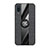 Funda Silicona Carcasa Ultrafina Goma con Magnetico Anillo de dedo Soporte X02L para Samsung Galaxy M02 Negro