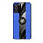 Funda Silicona Carcasa Ultrafina Goma con Magnetico Anillo de dedo Soporte X02L para Samsung Galaxy Note 20 5G Azul