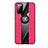 Funda Silicona Carcasa Ultrafina Goma con Magnetico Anillo de dedo Soporte X02L para Samsung Galaxy S20 5G Rojo