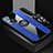 Funda Silicona Carcasa Ultrafina Goma con Magnetico Anillo de dedo Soporte X03L para Oppo Reno7 Pro 5G Azul