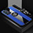 Funda Silicona Carcasa Ultrafina Goma con Magnetico Anillo de dedo Soporte X03L para Vivo V23 Pro 5G Azul