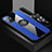 Funda Silicona Carcasa Ultrafina Goma con Magnetico Anillo de dedo Soporte X03L para Vivo Y30 5G Azul