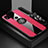 Funda Silicona Carcasa Ultrafina Goma con Magnetico Anillo de dedo Soporte X03L para Xiaomi POCO C3 Rojo