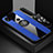 Funda Silicona Carcasa Ultrafina Goma con Magnetico Anillo de dedo Soporte X03L para Xiaomi Redmi 9C NFC Azul