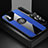 Funda Silicona Carcasa Ultrafina Goma con Magnetico Anillo de dedo Soporte X03L para Xiaomi Redmi Note 10T 5G Azul