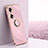 Funda Silicona Carcasa Ultrafina Goma con Magnetico Anillo de dedo Soporte XL1 para Huawei Honor 60 Pro 5G Purpura Claro