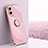 Funda Silicona Carcasa Ultrafina Goma con Magnetico Anillo de dedo Soporte XL1 para Oppo A36 Rosa