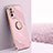 Funda Silicona Carcasa Ultrafina Goma con Magnetico Anillo de dedo Soporte XL1 para Oppo A94 5G Rosa