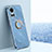 Funda Silicona Carcasa Ultrafina Goma con Magnetico Anillo de dedo Soporte XL1 para Oppo Reno10 Pro 5G Azul