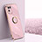 Funda Silicona Carcasa Ultrafina Goma con Magnetico Anillo de dedo Soporte XL1 para Realme V11s 5G Purpura Claro