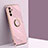 Funda Silicona Carcasa Ultrafina Goma con Magnetico Anillo de dedo Soporte XL1 para Samsung Galaxy A04s Rosa