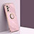 Funda Silicona Carcasa Ultrafina Goma con Magnetico Anillo de dedo Soporte XL1 para Samsung Galaxy A05s Rosa