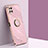 Funda Silicona Carcasa Ultrafina Goma con Magnetico Anillo de dedo Soporte XL1 para Samsung Galaxy A12 5G Rosa