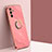 Funda Silicona Carcasa Ultrafina Goma con Magnetico Anillo de dedo Soporte XL1 para Samsung Galaxy A13 5G Rosa Roja
