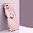 Funda Silicona Carcasa Ultrafina Goma con Magnetico Anillo de dedo Soporte XL1 para Samsung Galaxy A22 5G Rosa