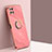 Funda Silicona Carcasa Ultrafina Goma con Magnetico Anillo de dedo Soporte XL1 para Samsung Galaxy A22s 5G Rosa Roja