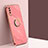 Funda Silicona Carcasa Ultrafina Goma con Magnetico Anillo de dedo Soporte XL1 para Samsung Galaxy A30S Rosa Roja