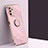 Funda Silicona Carcasa Ultrafina Goma con Magnetico Anillo de dedo Soporte XL1 para Samsung Galaxy A32 5G Rosa