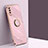 Funda Silicona Carcasa Ultrafina Goma con Magnetico Anillo de dedo Soporte XL1 para Samsung Galaxy A50 Rosa