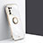 Funda Silicona Carcasa Ultrafina Goma con Magnetico Anillo de dedo Soporte XL1 para Samsung Galaxy S20 FE 4G Blanco