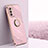 Funda Silicona Carcasa Ultrafina Goma con Magnetico Anillo de dedo Soporte XL1 para Vivo iQOO Neo5S 5G Rosa