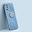 Funda Silicona Carcasa Ultrafina Goma con Magnetico Anillo de dedo Soporte XL1 para Xiaomi Mi 12 Lite NE 5G Azul