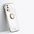 Funda Silicona Carcasa Ultrafina Goma con Magnetico Anillo de dedo Soporte XL1 para Xiaomi Mi 12 Lite NE 5G Blanco