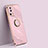 Funda Silicona Carcasa Ultrafina Goma con Magnetico Anillo de dedo Soporte XL1 para Xiaomi Mi 12 Lite NE 5G Rosa