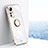 Funda Silicona Carcasa Ultrafina Goma con Magnetico Anillo de dedo Soporte XL1 para Xiaomi Mi 12T 5G Blanco