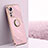 Funda Silicona Carcasa Ultrafina Goma con Magnetico Anillo de dedo Soporte XL1 para Xiaomi Mi 12T 5G Rosa