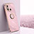 Funda Silicona Carcasa Ultrafina Goma con Magnetico Anillo de dedo Soporte XL1 para Xiaomi Poco C55 Rosa