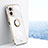 Funda Silicona Carcasa Ultrafina Goma con Magnetico Anillo de dedo Soporte XL1 para Xiaomi Redmi 10 5G Blanco