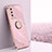 Funda Silicona Carcasa Ultrafina Goma con Magnetico Anillo de dedo Soporte XL1 para Xiaomi Redmi 9 Power Rosa