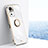 Funda Silicona Carcasa Ultrafina Goma con Magnetico Anillo de dedo Soporte XL1 para Xiaomi Redmi Note 10 4G Blanco