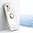 Funda Silicona Carcasa Ultrafina Goma con Magnetico Anillo de dedo Soporte XL1 para Xiaomi Redmi Note 10 Pro 5G Blanco