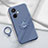 Funda Silicona Carcasa Ultrafina Goma con Magnetico Anillo de dedo Soporte Z01 para Oppo K11x 5G Gris Lavanda