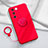 Funda Silicona Carcasa Ultrafina Goma con Magnetico Anillo de dedo Soporte Z01 para Vivo V27 5G Rojo