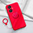 Funda Silicona Carcasa Ultrafina Goma con Magnetico Anillo de dedo Soporte Z01 para Vivo V29 Lite 5G Rojo