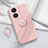 Funda Silicona Carcasa Ultrafina Goma con Magnetico Anillo de dedo Soporte Z01 para Vivo V29 Lite 5G Rosa