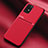 Funda Silicona Carcasa Ultrafina Goma con Magnetico para Samsung Galaxy A91 Rojo