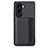 Funda Silicona Carcasa Ultrafina Goma con Magnetico S01D para Huawei Honor 90 Lite 5G Negro