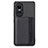 Funda Silicona Carcasa Ultrafina Goma con Magnetico S01D para Oppo Reno10 5G Negro