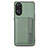 Funda Silicona Carcasa Ultrafina Goma con Magnetico S01D para Oppo Reno8 T 4G Verde